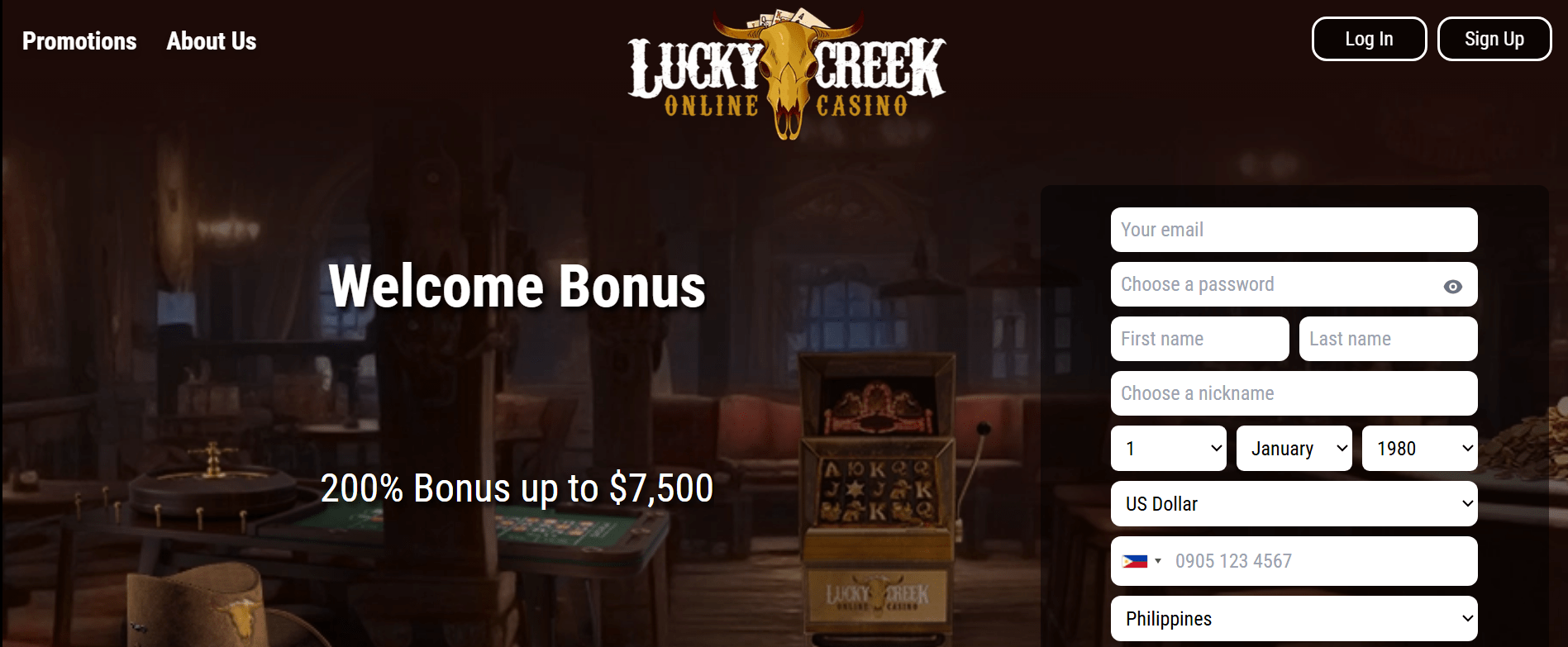 Western-style casino with consistent promotions and popular games.